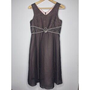 Hayley Matthews Girl Black & Pink Polka Dot Dress Beautiful